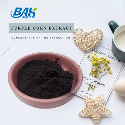 BAK Factory عمده فروشی آنتوسیانین 35٪ Zea Mays عصاره ذرت بنفش پودر بنفش تیره